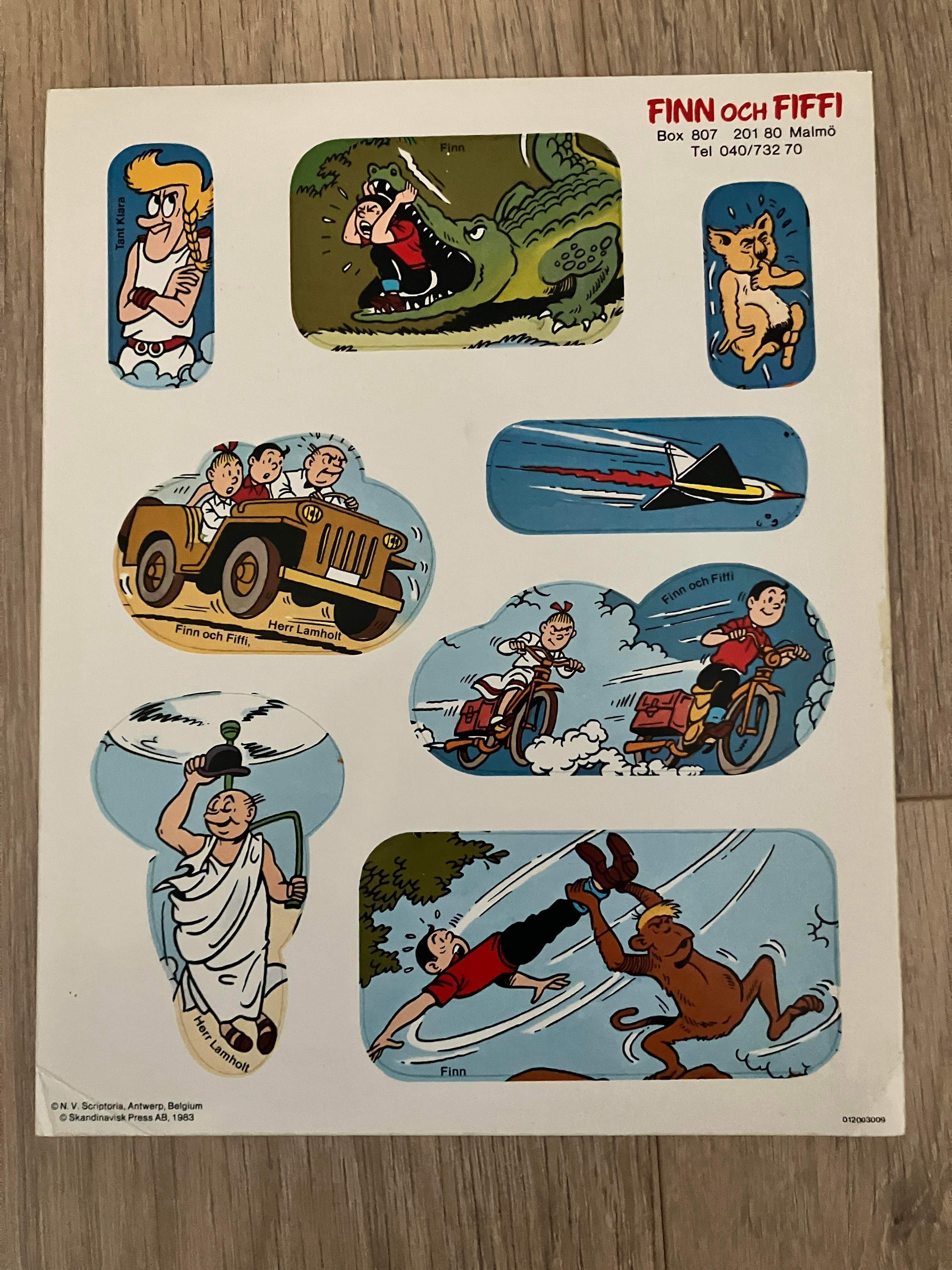 Zeldzaam Scandinavisch Stickervel jaren \'80